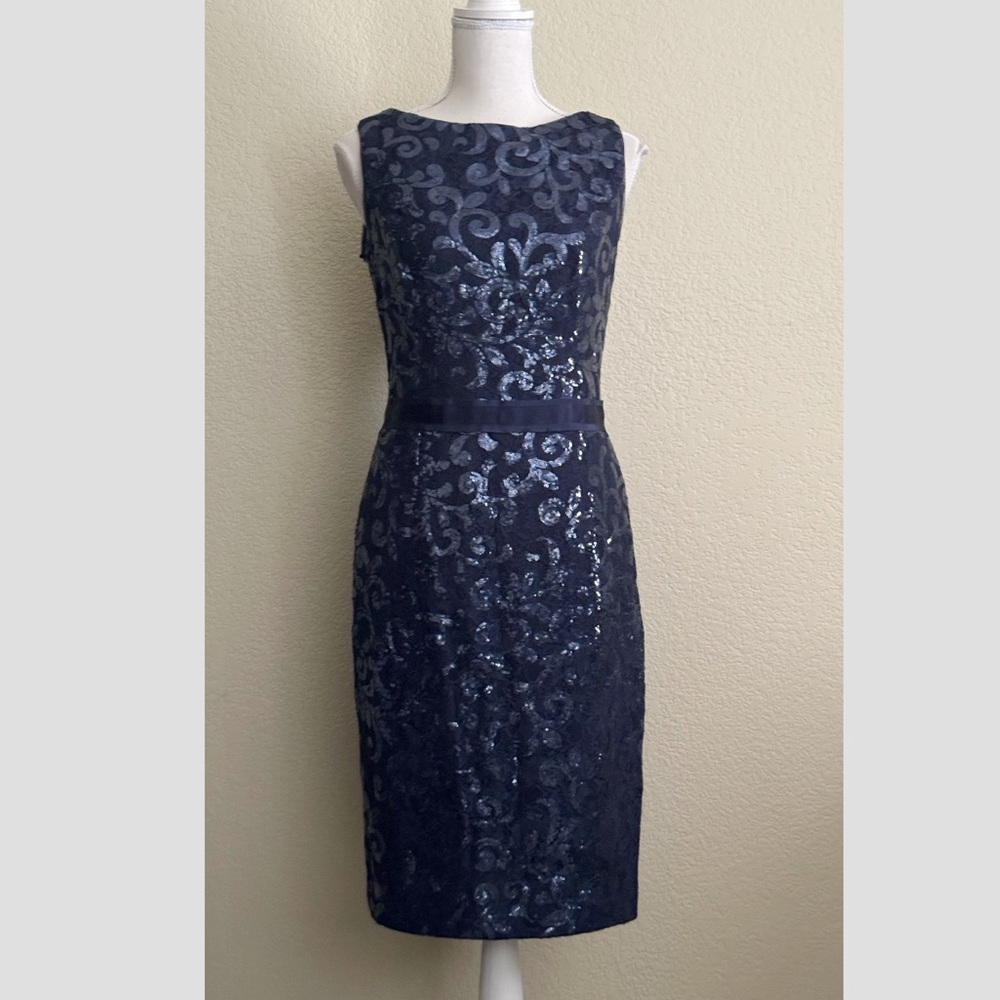 Lauren Ralph Lauren Navy Midi Dress